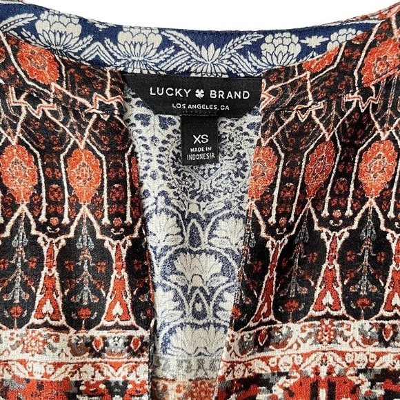 Lucky Brand Bohemian Boho Blouse Size XS - Picture 7 of 11